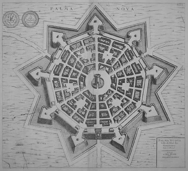 Plan of Palmanova - 18th century - print
