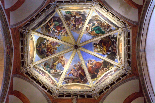 What to see in Piacenza-duomo-Cathedral of Santa Maria Assunta and Giustina-Guercino's Dome