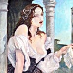 Fantasma della Sora Laura- Illustrazione-Milo Manara- Cortigiana-Fazzoletto