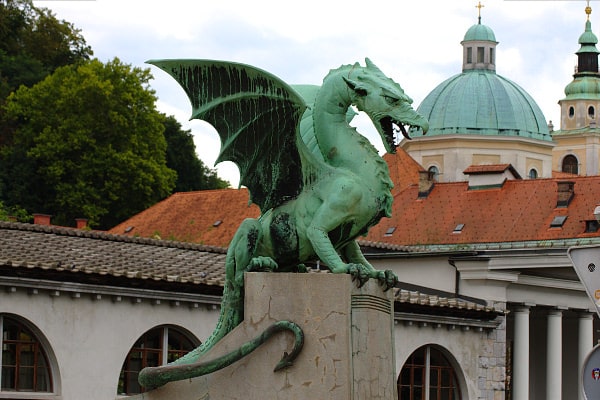 La verde Lubiana in un giorno- Drago- Ponte dei Draghi - Zmajski most- Dragon Bridge