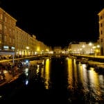 Le Interessanti leggende di Trieste- Canal Grande- Borgo Teresiano- Chiesa di Sant'Antonio Nuovo- Barche- Luci