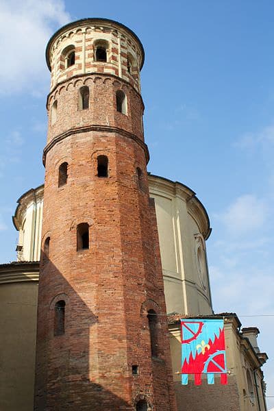 Red tower - Corso Alfieri - Roman tower - bricks - sandstone