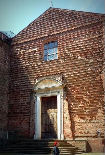 Church of Santa Maria del Torresino - facade - bricks