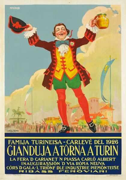 Familia Turineisa- locandina- carnevale 1926- gianduja