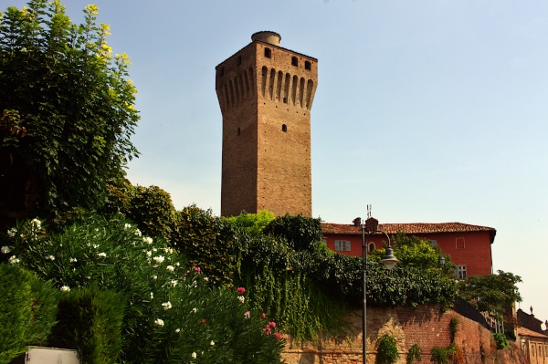 What to see in Santa Vittoria d'Alba-castle-crenellated tower-walls