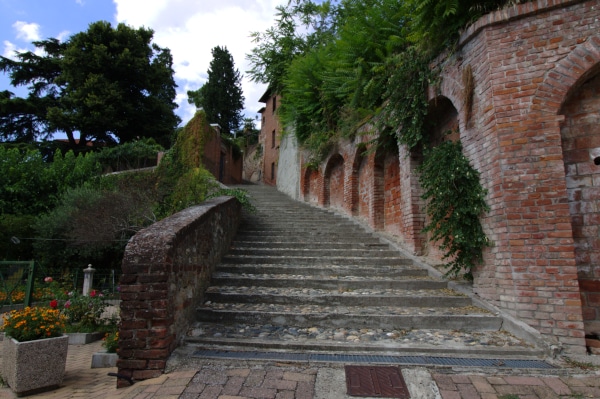 What to see in Ozzano Monferrato-Stairway-medieval walls-