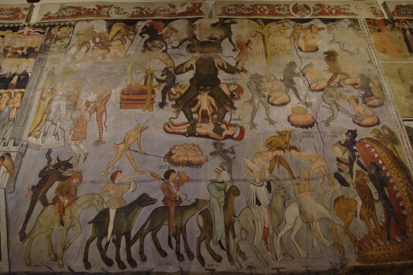 Cosa vedere nei dintorni di Mondovì-Cappella di San Fiorenzo-Bastia di Mondovì-affresco dell'inferno
